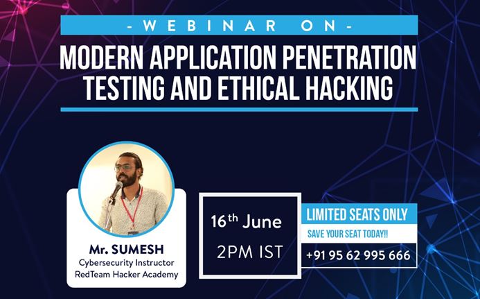 Webinar on Modern Application Penetration Testing and Ethical Hacking
