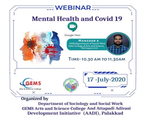 WEBINAR ON MENTAL HEALTH AND COVID 19