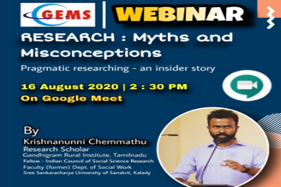 WEBINAR ON RESEARCH: MYTHS AND MISCONCEPTIONS, PRAGMATIC RESEARCHING – AN INSIDER STORY