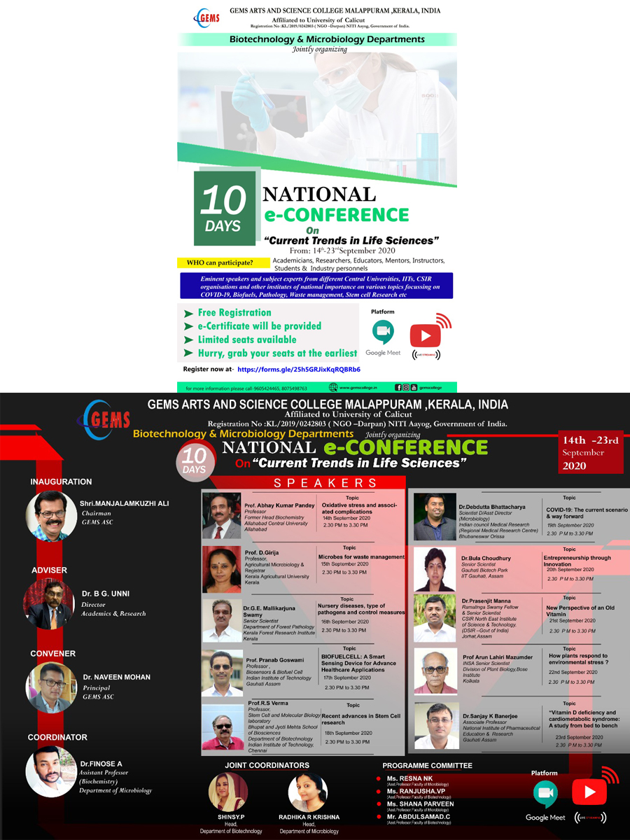 National e-Conference on “Current Trends in Life Sciences”