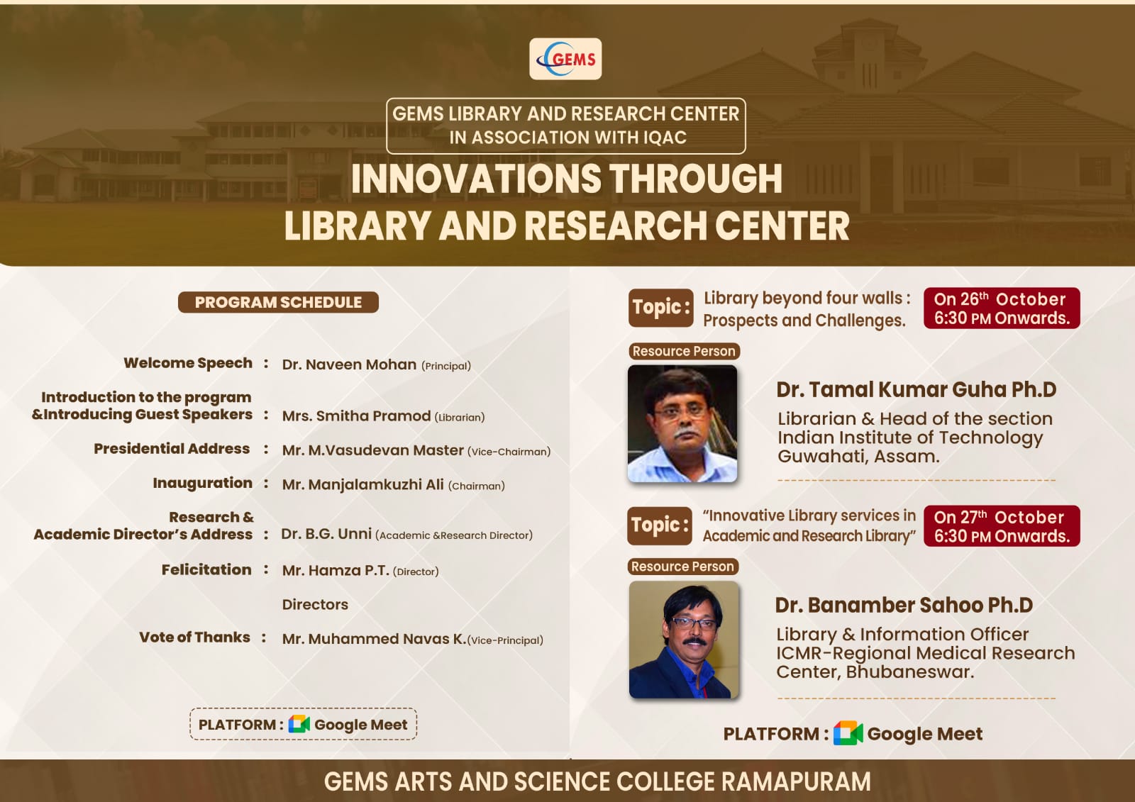 INNOVATIONS THROUGH LIBRARY AND RESEARCH CENTRE