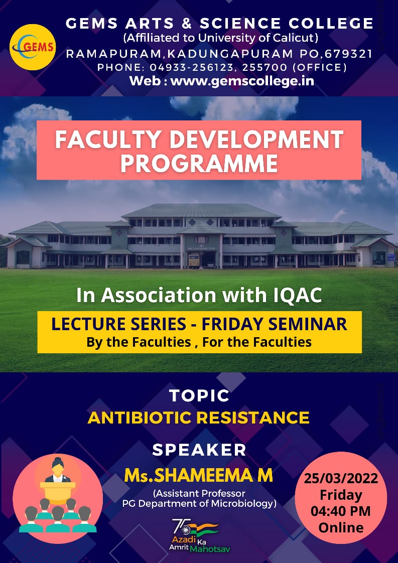 FACULTY DEVELOPMENT PROGRAMME: FRIDAY SEMINAR