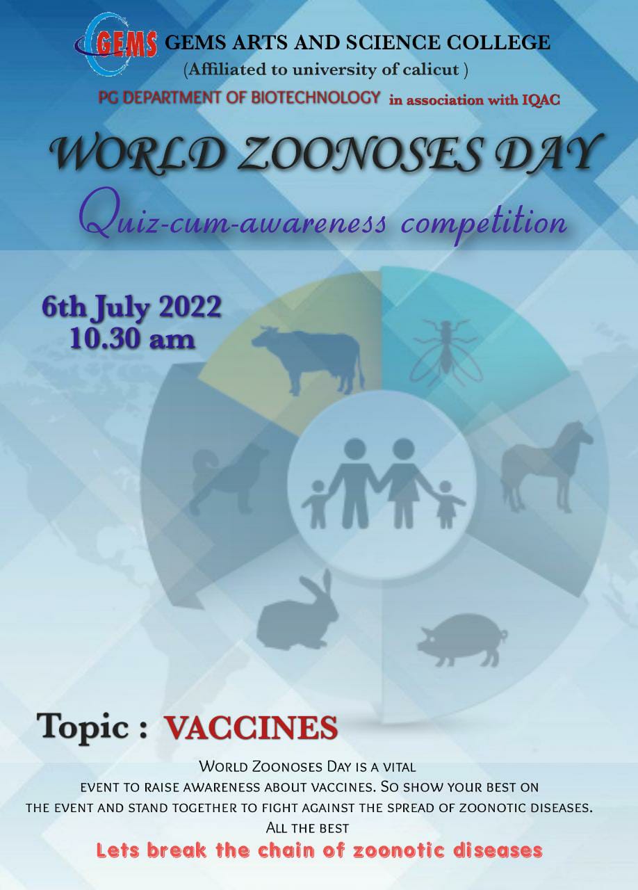 WORLD ZOONOSES DAY QUIZ-CUM-AWARENESS COMPETITION