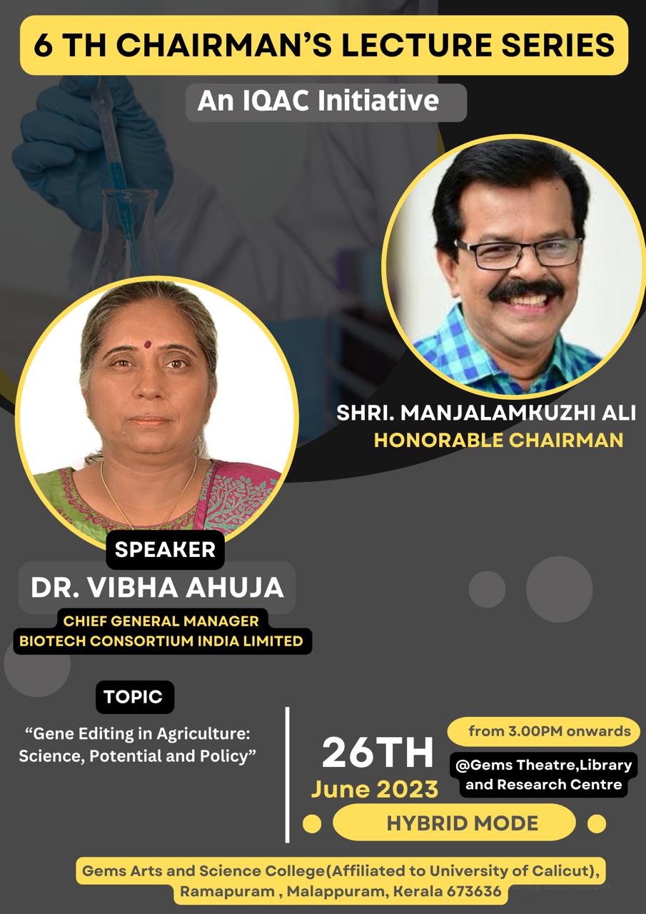 6 th Chairmans Lecture Series