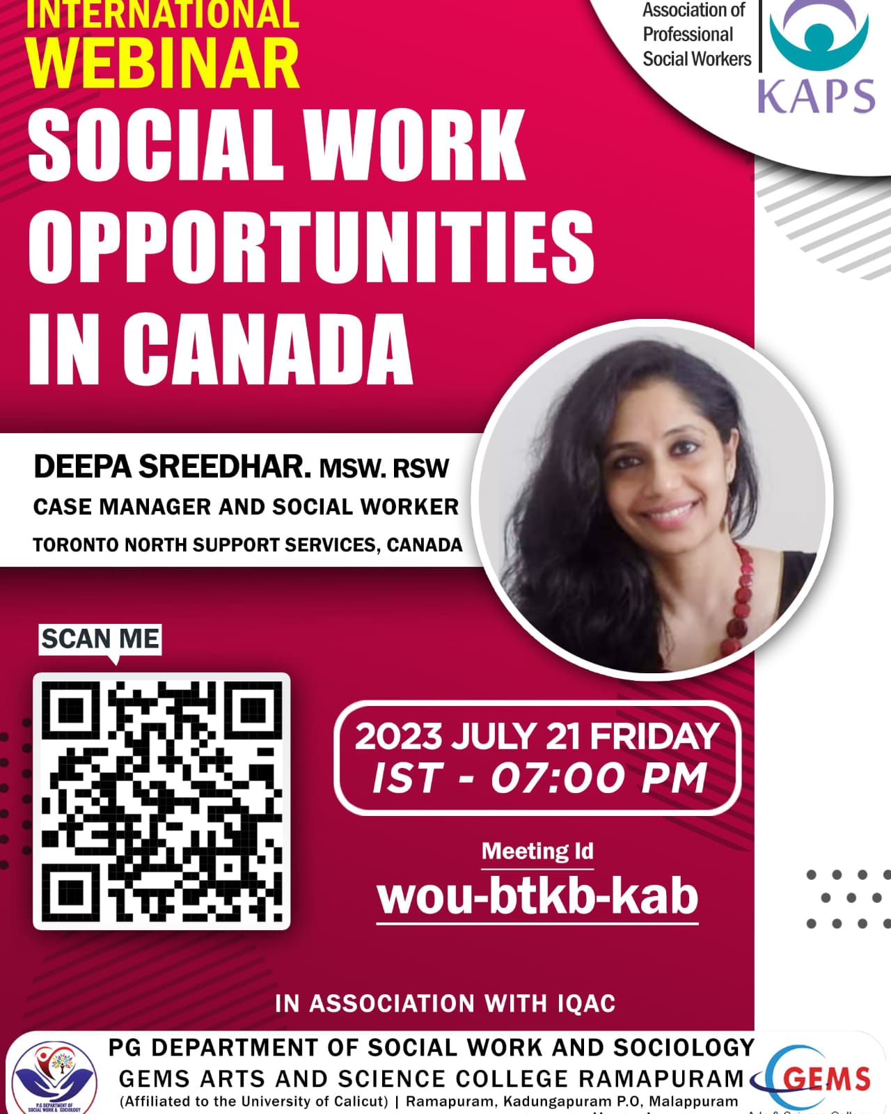 INTERNATIONAL WEBINAR
