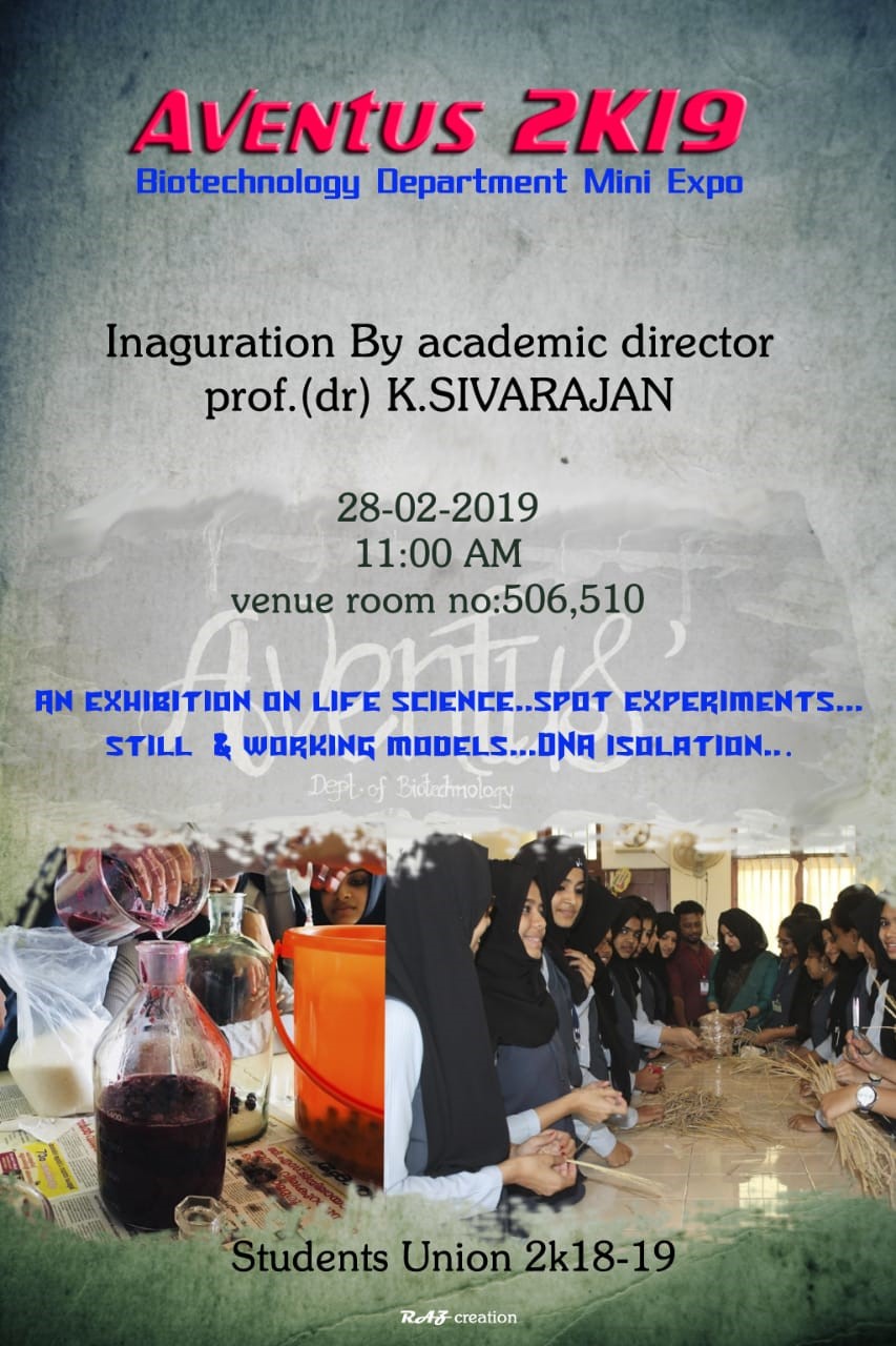 on AVENTUS 2K19 Biotechnology Mini Exhibition