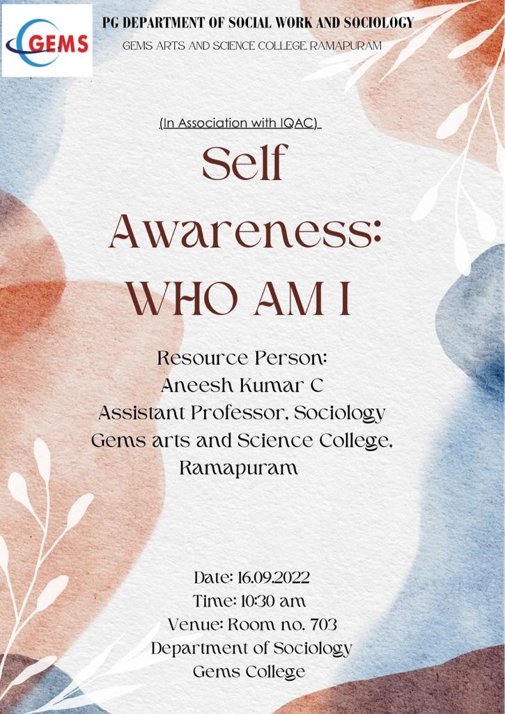 Self- awareness: Who am I