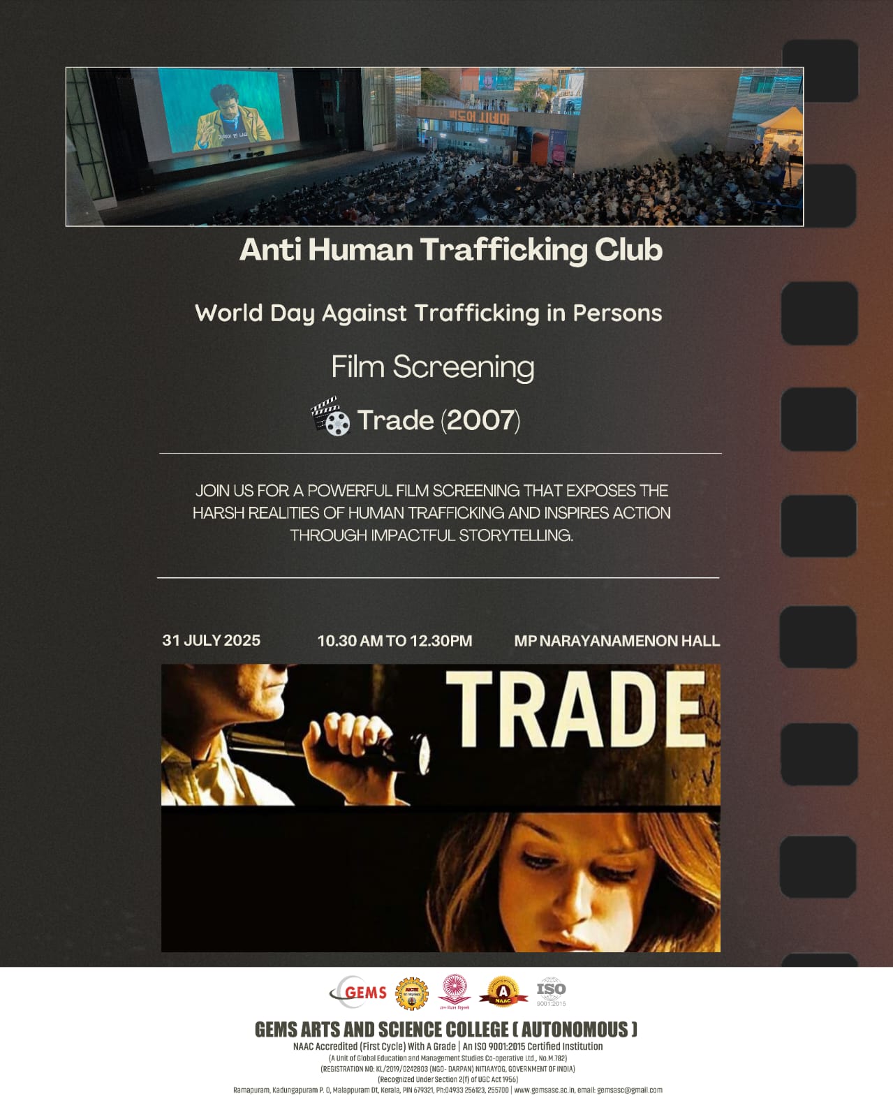 WORLD DAY AGAINST TRAFFICKING IN PERSONS   ANTI-HUMAN TRAFFICKING CLUB