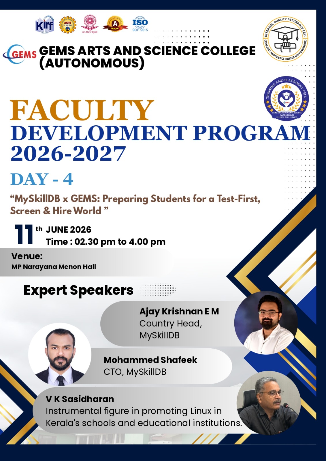 Day 4- Faculty Development Program 2026–2027