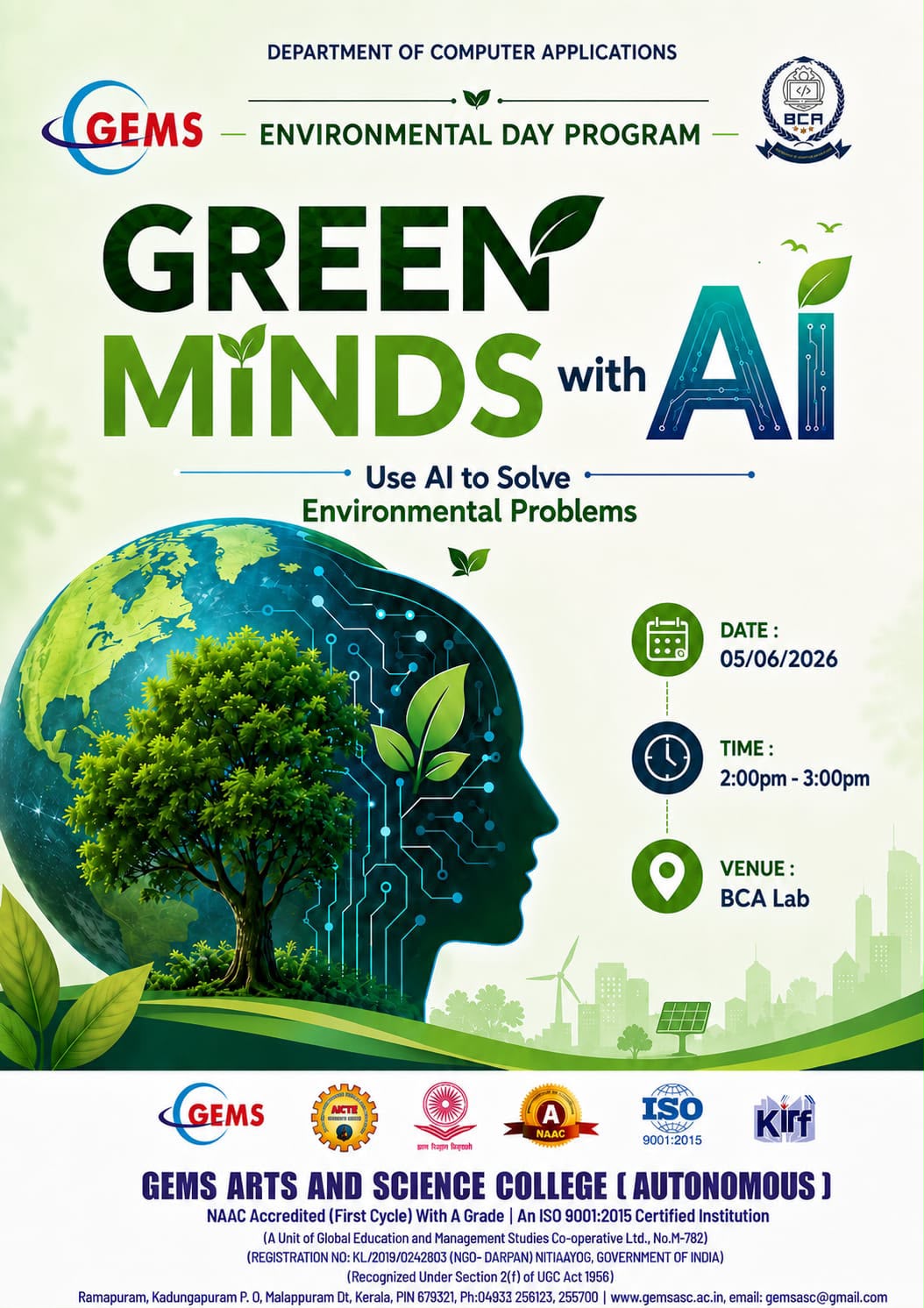 “Green Minds with AI – Use AI to Solve Environmental Problems”