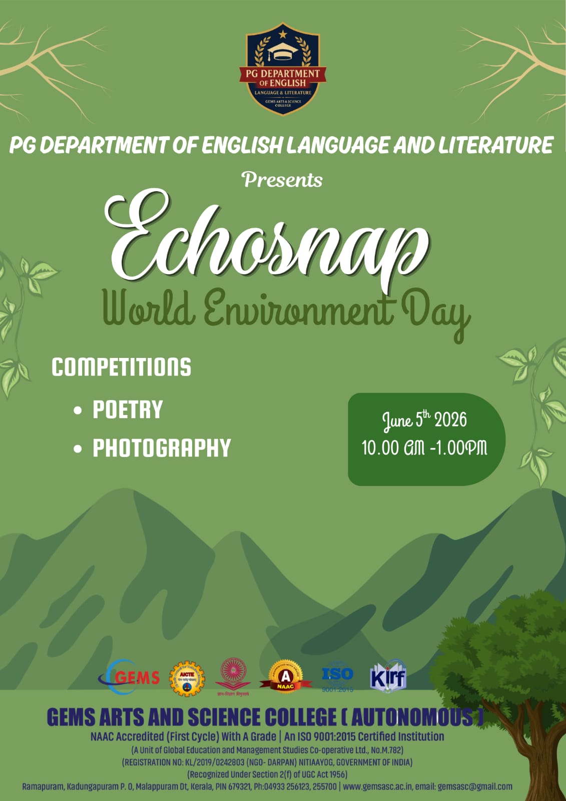 "Echosnap" to celebrate World Environment Day.