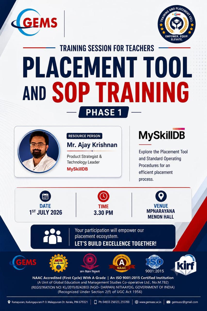 REPORT ON PLACEMENT TOOL AND SOP TRAINING – PHASE 1