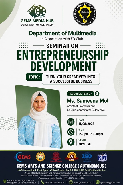 Seminar on Entrepreneurship Development "Turn Your Creativity into a Successful Business"